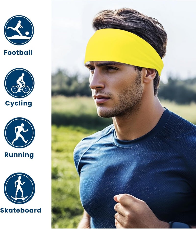 Supeniu Headband for Men & Women, Sweat Wicking Sports Sweatband Headbands, Workout Running Training Yoga Basketball Hairband - Image 2